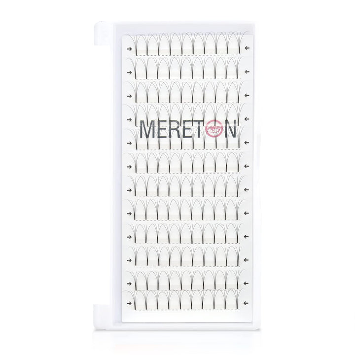 Premade Fans Volume Eyelash Extensions 3D 0.10mm C Curl 8-15mm Mixed Tray,Long Stem Cluster Natural Soft Individual Volume Eyelashes Extension (3D-0.10C-8-15mix)
