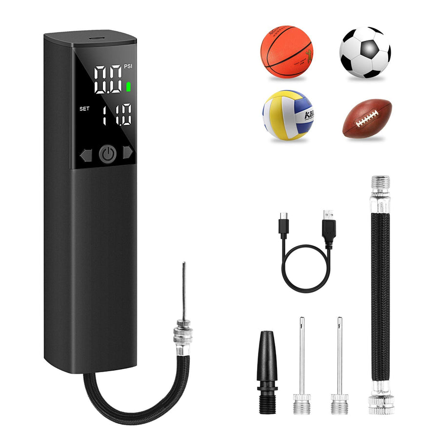Accurate Electric Ball Pump, Ball Pump for Sports Balls Basketball Air Pump with LCD Display, Air Pumps for Soccer Ball Volleyball Rugby with Inflate Deflate Needles Accessories