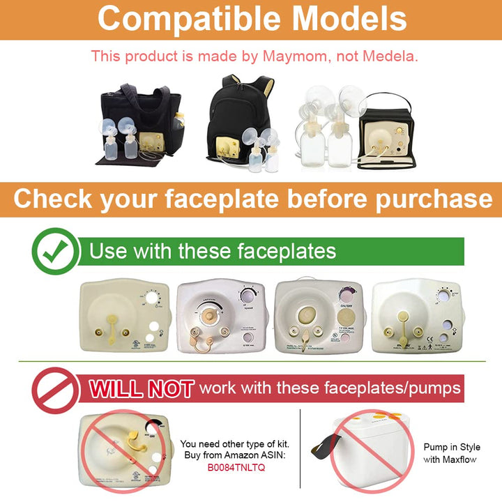 Tubing Compatible with Medela Replacement Tubing (Two Packs, 4 Tubes) 2 Valves and 2 Membranes for Medela Pump in Style Advanced Breast Pump Released After Jul 2006.Retail Pack Made