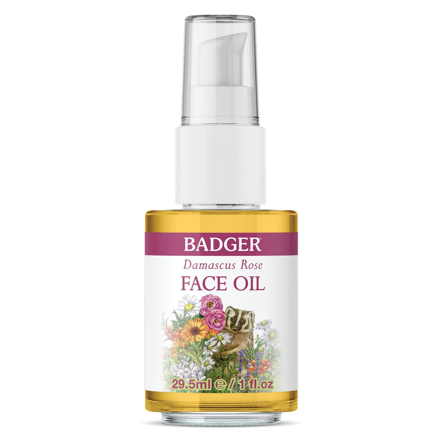 Damascus Rose Antioxidant Face Oil, Certified Organic Rose Oil, Organic Moisturizing Facial Oil, 1 oz Glass Bottle