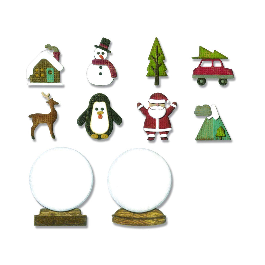 Thinlits Dies Globes by Tim Holtz, 11-Pack, Tiny Snowglobes 11 Count