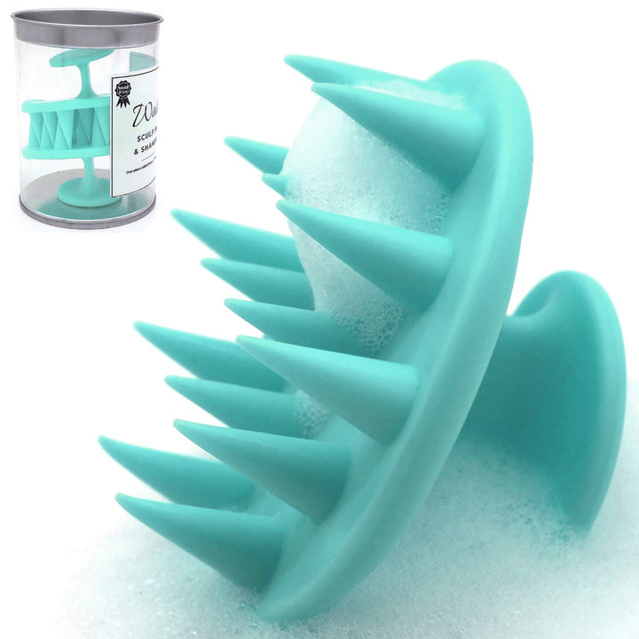 (2-Pack) Hair Scalp Massager for Hair Growth, Mold-Free Silicone Scalp Massager Shampoo Brush, Scalp Scrubber Exfoliator for Dandruff Itchy Flaky Scalp, Works for Wet and Dry Hair, (Green)