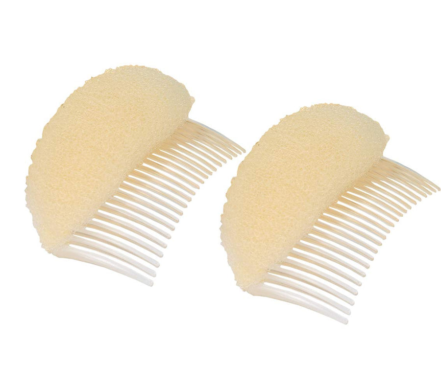 2PCS Women Lady Girls Soft Sponge Foam Hair Base Inserts Bump Up Hair Pads Stick Bun Maker Hair Styling Clip Hair Comb Braid Tool Hair Styling Accessories Brown: Brown
