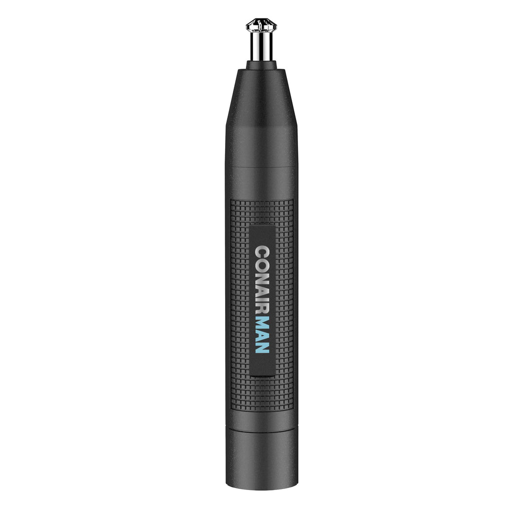 Man Nose Hair Trimmer for Men, For Nose, Ear, and Eyebrows, Patent 360 Bevel Blade for No Pull, No Snag Trimming Experience, Cordless Lithium-Powered Trimmer with Drawstring Bag