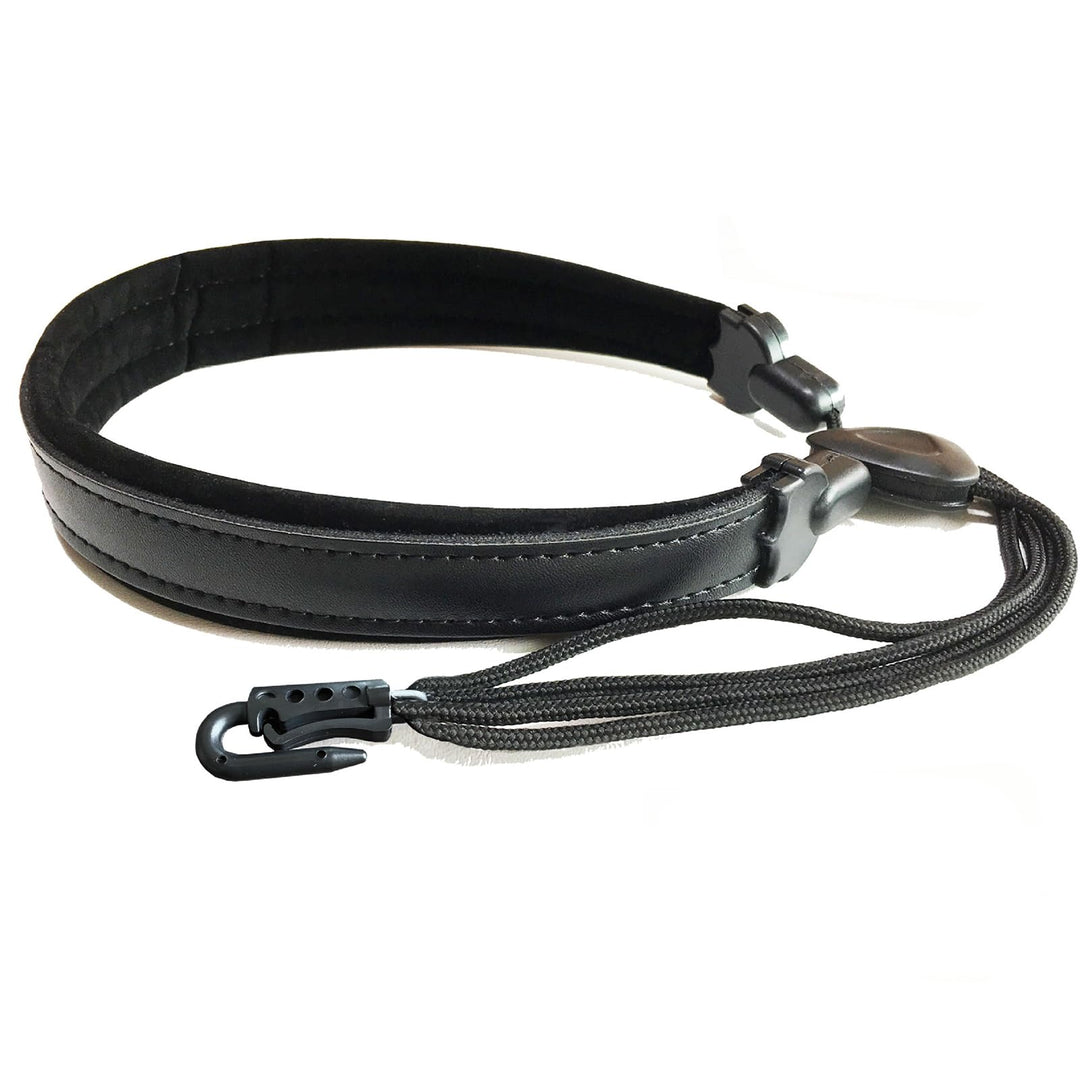 Soft saxophone strap, adjustable saxophone neck strap (16-22 in), sax strap with plastic J hook, suitable for soprano tenor saxophone, clarinet, oboe, bassoon