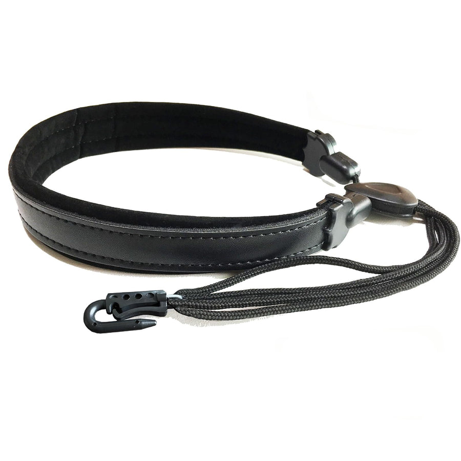 Soft saxophone strap, adjustable saxophone neck strap (16-22 in), sax strap with plastic J hook, suitable for soprano tenor saxophone, clarinet, oboe, bassoon