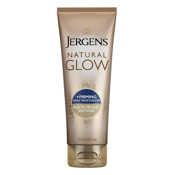 Natural Glow +Firming Self Tanner Body Lotion, Fair to Medium Skin Tone, Sunless Tanning Moisturizer with Collagen and Elastin. Helps to Visibly Reduce Cellulite, 7.5 Fl Oz