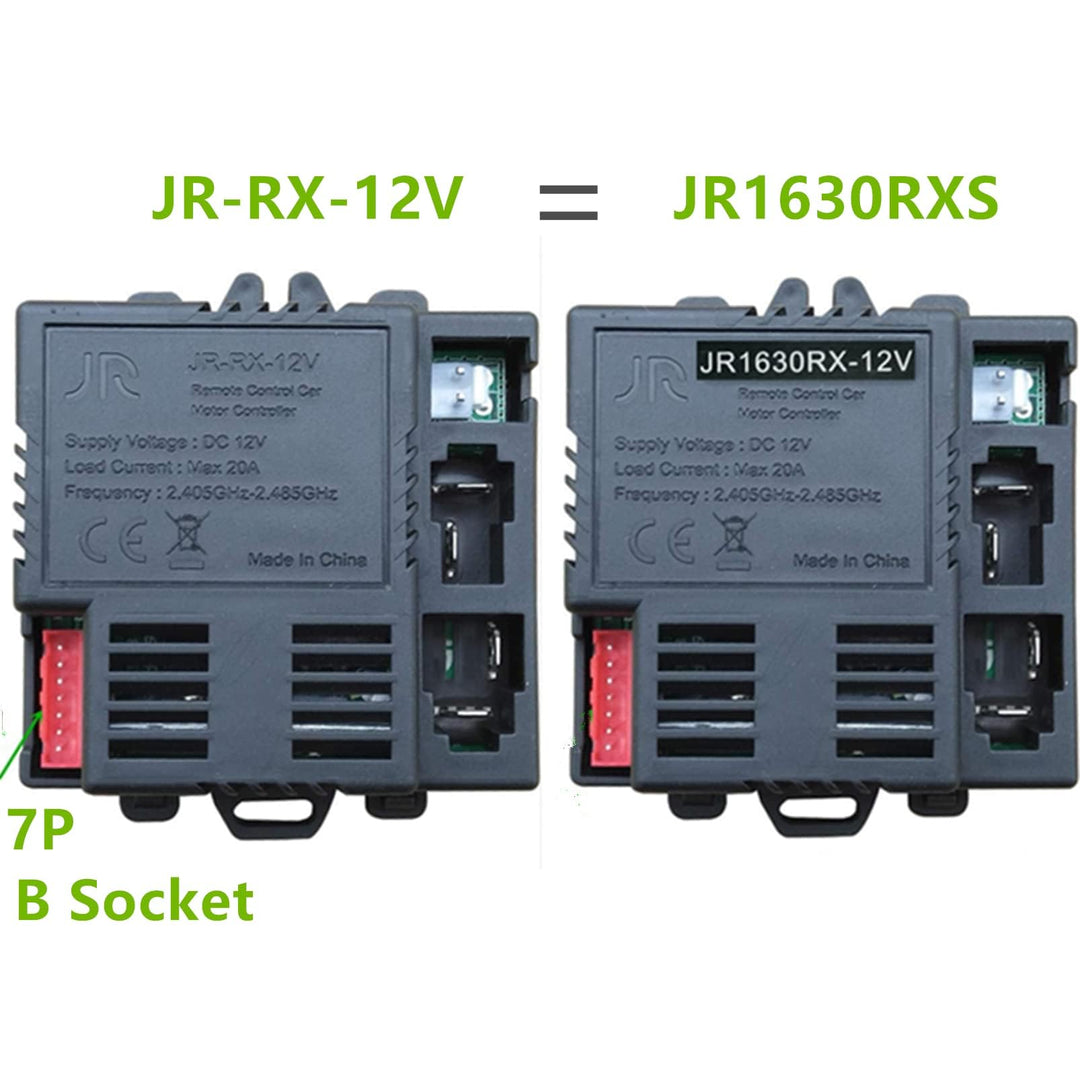 JR1630RXS JR-RX-12V Kids Powered Ride on car 2.4G Bluetooth Remote Control and Receiver Kit Controller Control Box Accessories for Children Electric Ride On Car Replacement Parts