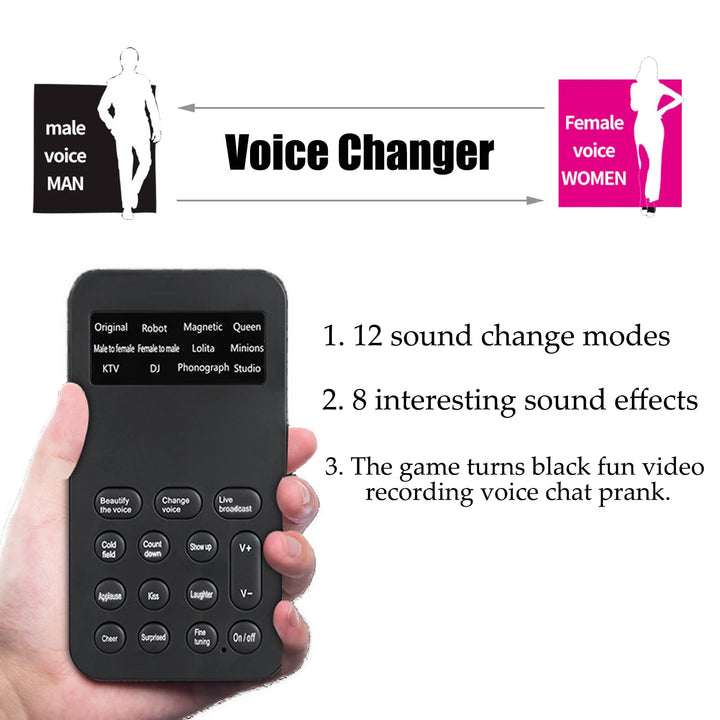 Mini Sound Changer Voice Changer Sound Effects Machine Audio Mixer for Podcast Recording Singing for Cell Phone Computer Laptop