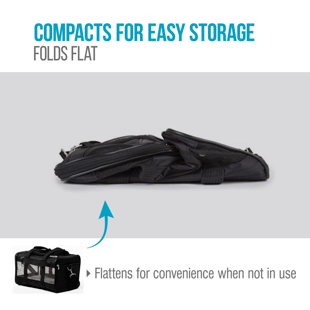 Original Deluxe Travel Pet Carrier, Airline Approved - Black, Large