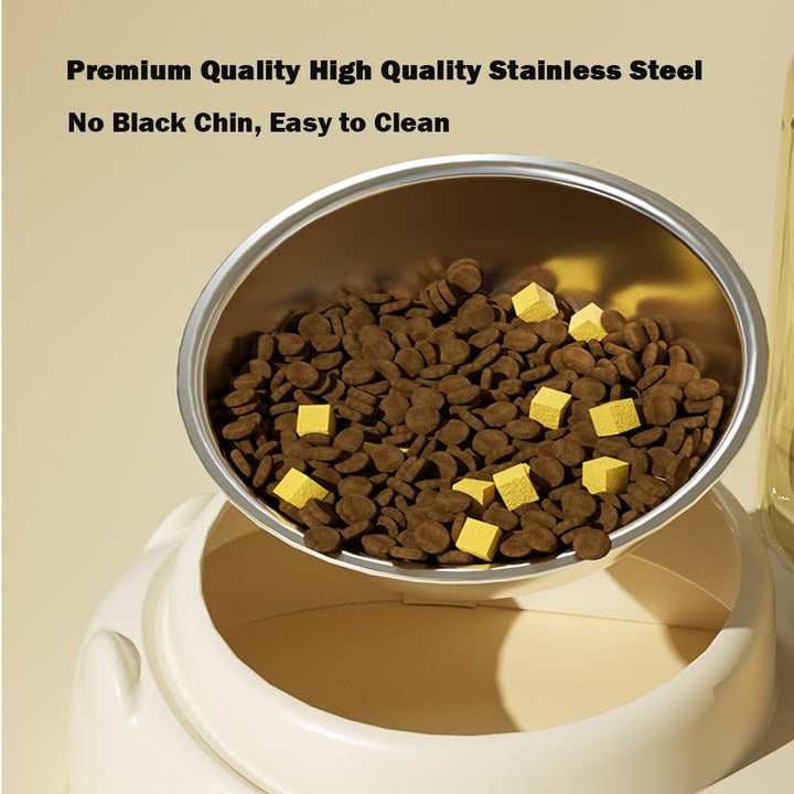 Cat Bowls, Pet Food Bowls, 15° Tilted Cat Bowl for Indoor Cats, Dog Food and Water Bowl Set