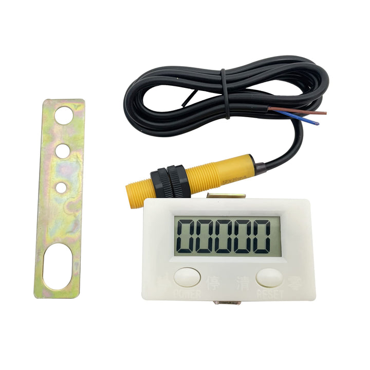 Digital Counter for Knitting Machine, LCD Digital 0-99999 Counter 5 Digit Plus UP Gauge, Electronic Counter Proximity Switch Sensor with Magnetic