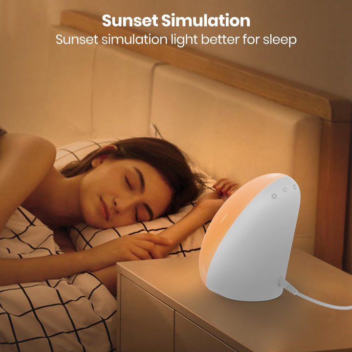 Sun Lamp, 10,000 Lux Sunlight Lamp with Touch Control, 5 Brightness Level & 60Min Timer, One-Max Sun Lamp with Memory Function for Home/Office(White)