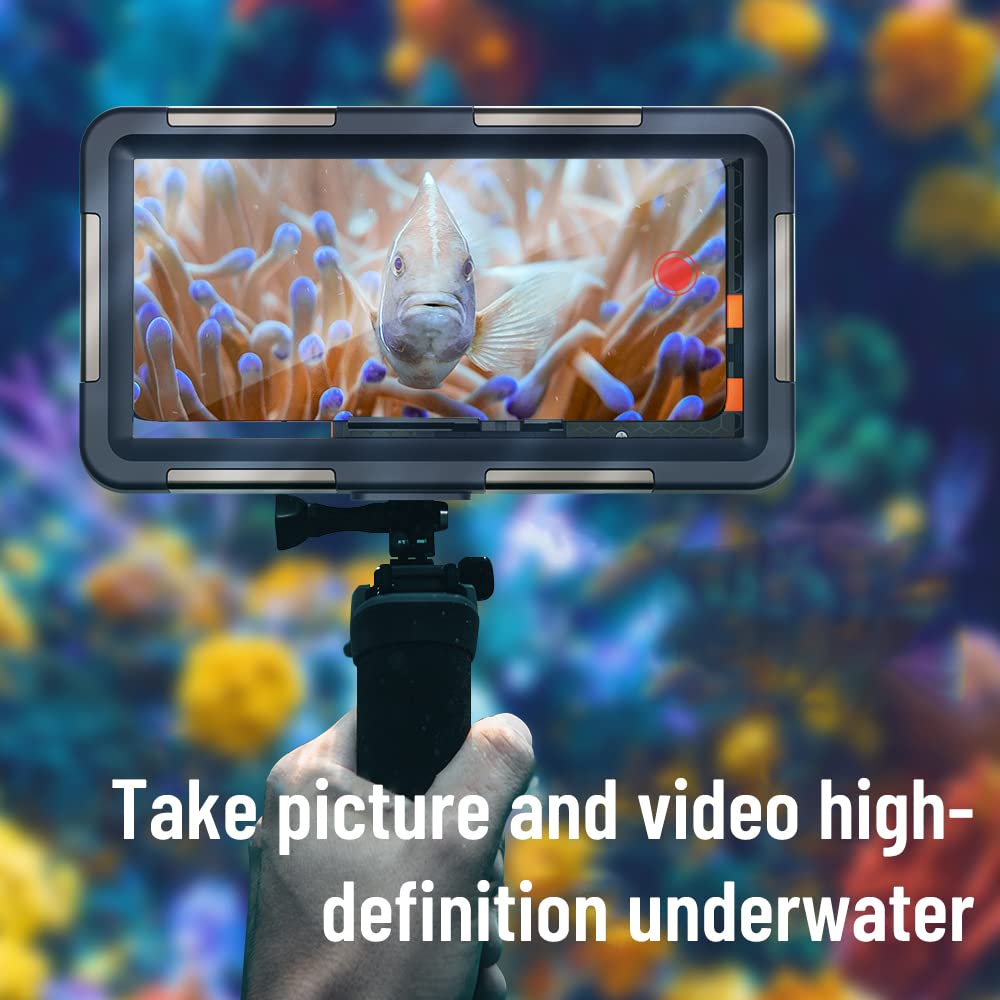 Diving Underwater Phone Case Comp iPhone 16/15/14/13/12/11 Pro Max Mini Xr/X/Xs,Samsung Galaxy S24/S23/S22/ S21/s20/s10 Ultra Plus Professional Cell Phone Waterproof Case (Black)