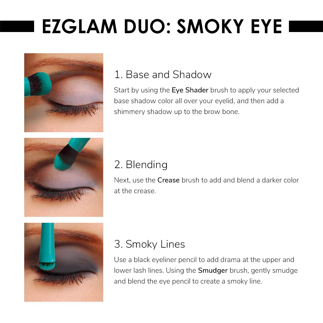 EZGlam Duo Smoky Eye Makeup Brush Kit
