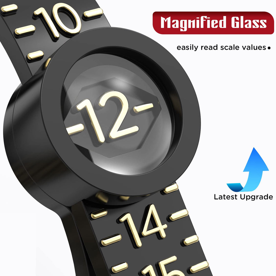 Ring Sizer, Sizer Measuring Tool, Reusable Finger Size Tape with Magnified Glass, Clear and Accurate Jewelry Sizing Tool 1-17 USA Rings