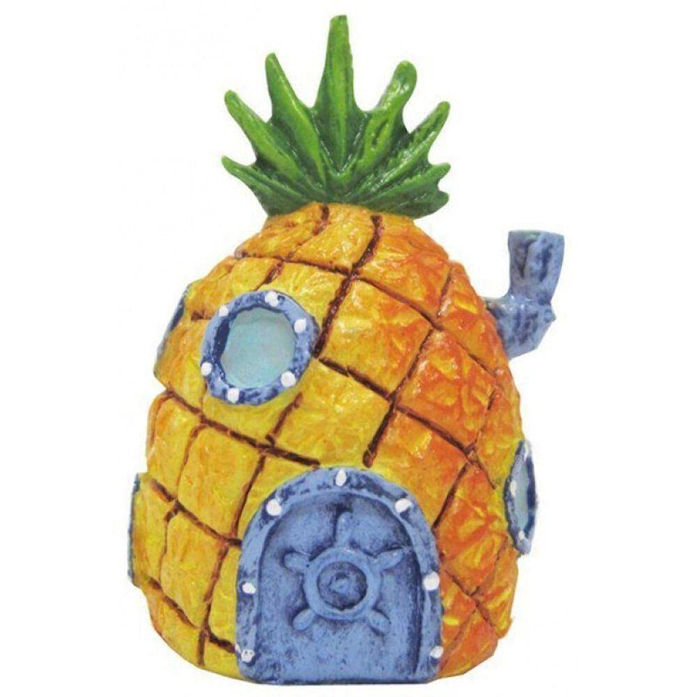 Penn-Plax Officially Licensed Spongebob Squarepants Aquarium Ornament – Pineapple Home (Mini/Small Size) – Perfect for Freshwater and Saltwater Tanks