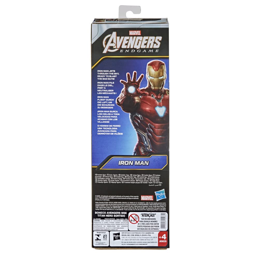 Marvel Titan Hero Series Collectible 12-Inch Iron Man Action Figure, Toy for Ages 4 and Up