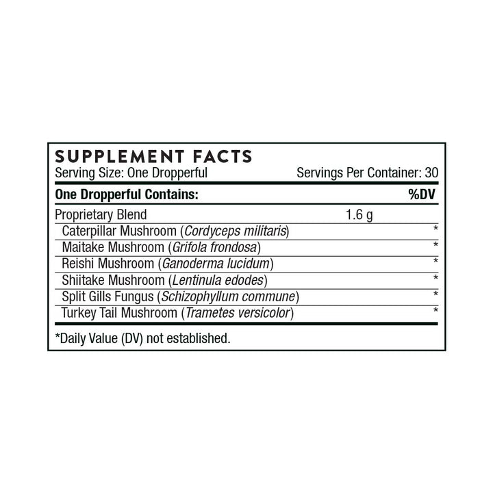 Thorne Myco-Immune - Supports Immune Function with Mushroom Extracts - Dairy-Free Supplement with Vitamins C & D - 2 Fl Oz - 30 Servings