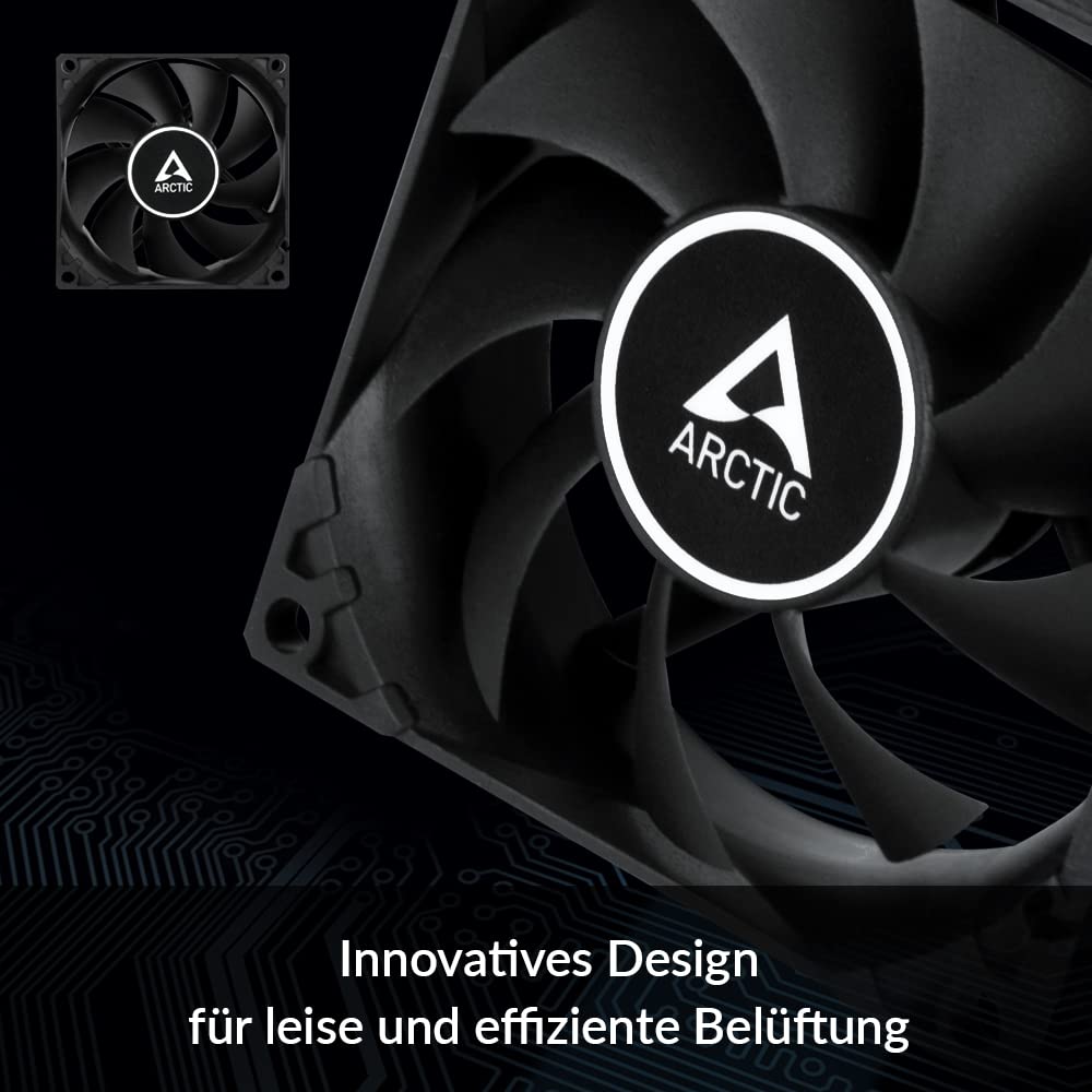 F8 - PC Fan, 80mm Standard Case Fan, Quiet Motor, Computer, Push- or Pull Configuration, Fan Speed: 2000 RPM - Black