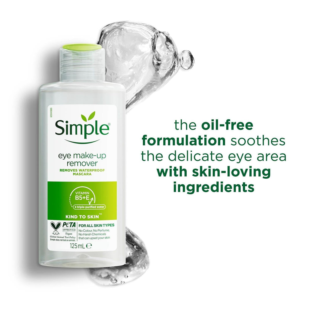 Simple Eye Make Up Remover with Vitamin Goodness 125ml - UK