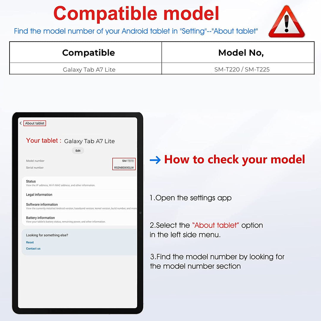2 Pack Screen Protector for Samsung Galaxy Tab A7 Lite (SM-T220 / T225/T227), Tempered Glass Screen Protector for Galaxy Tab A7 Lite 8.7 Inch, Bubbles-Free