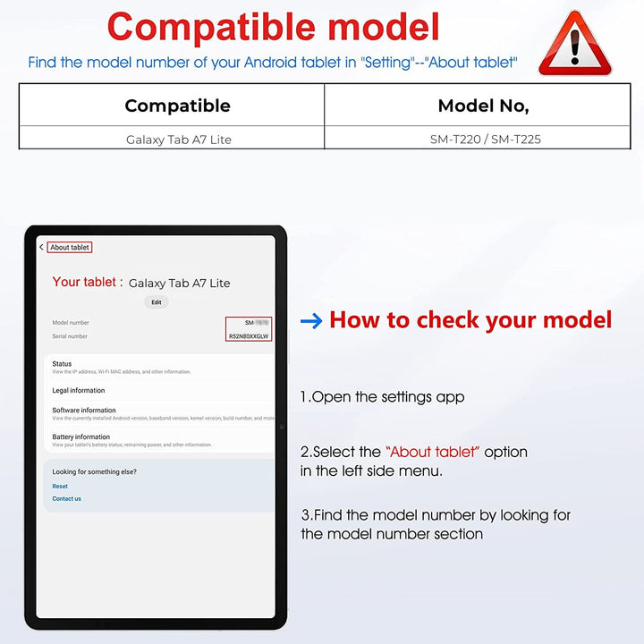 2 Pack Screen Protector for Samsung Galaxy Tab A7 Lite (SM-T220 / T225/T227), Tempered Glass Screen Protector for Galaxy Tab A7 Lite 8.7 Inch, Bubbles-Free