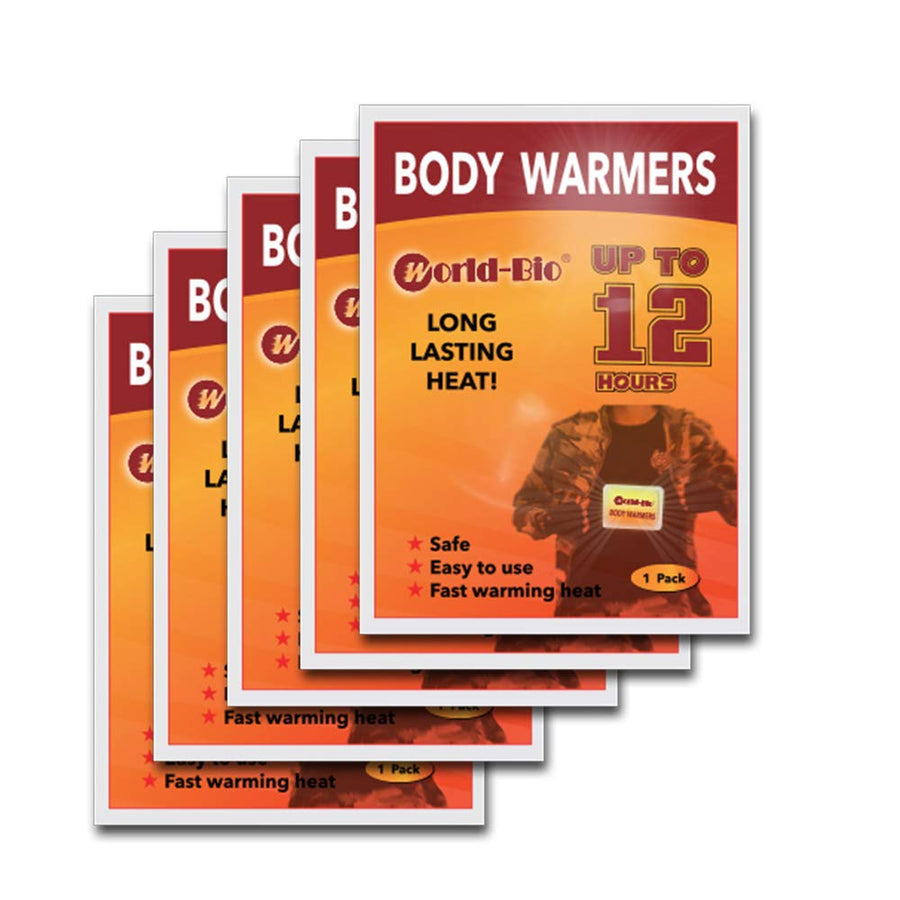 Body Warmers Patch Disposable with Adhesive Backing Gives 12 Hours Warm Pad - 5 Packs Heat Warmers for Body, Warmers Hand and Feet for Camping