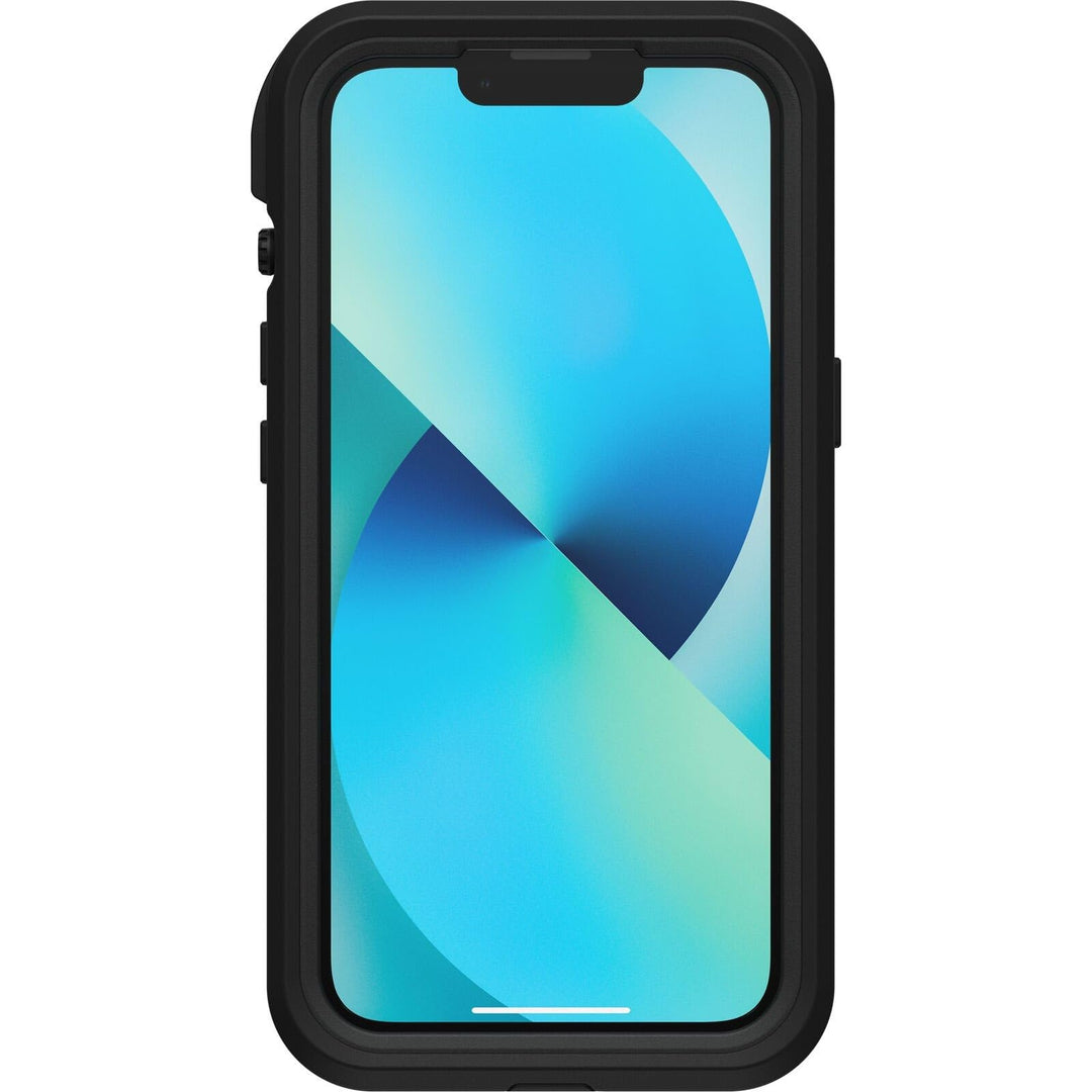 iPhone 13 (ONLY) FRE Series Case - BLACK, waterproof IP68, built-in screen protector, port cover protection, snaps to MagSafe