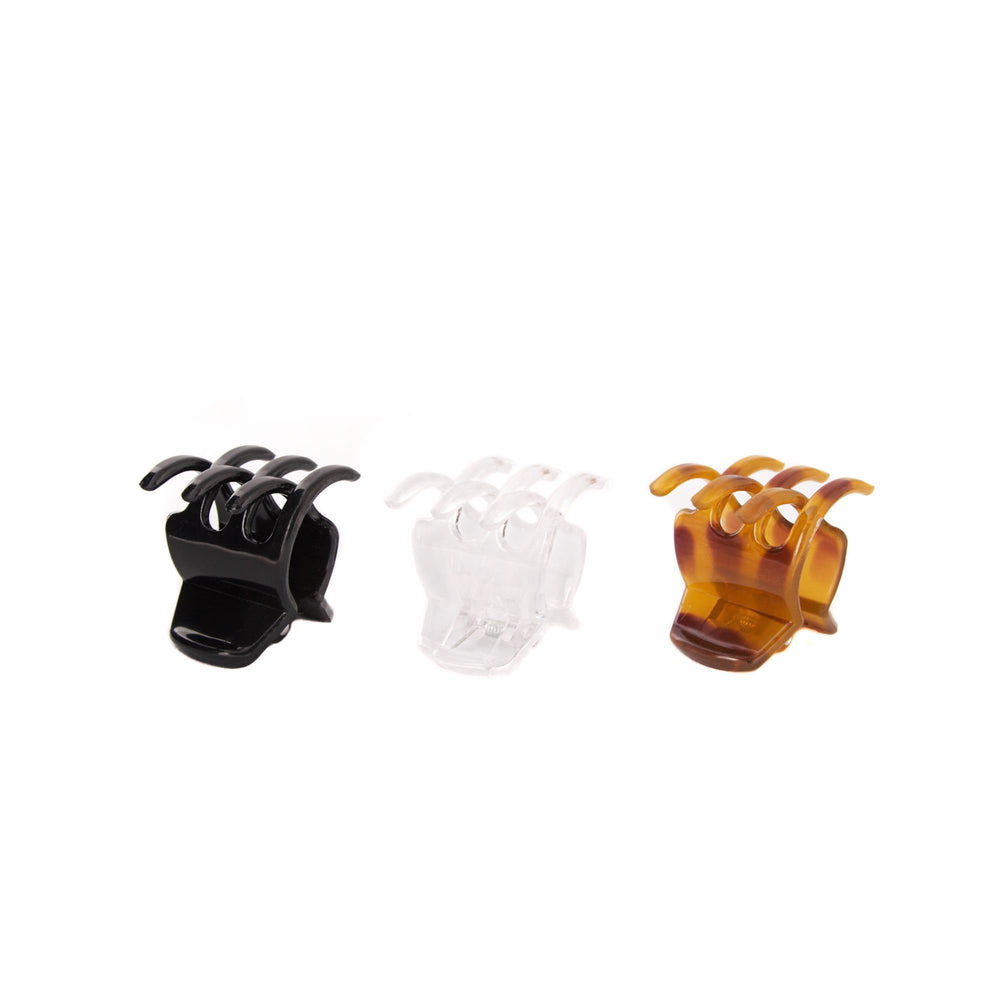 Goody Classic Claw Hair Clips - 6-Count, Clear, Brown and Black - 1/2 Claw Will Gently Keep Hair Secured In Place with a Long Lasting Hold, color may vary