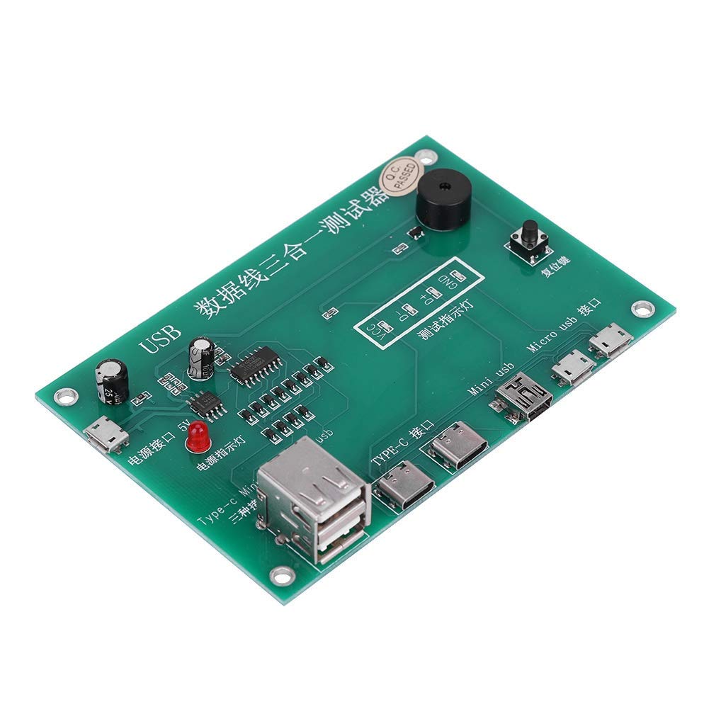 USB Cable Triad Tester, 3-in-1 Data Wire Test Fixture Type-C/Mini USB/Micro-USB USB Cable Triad Tester for Testing Research