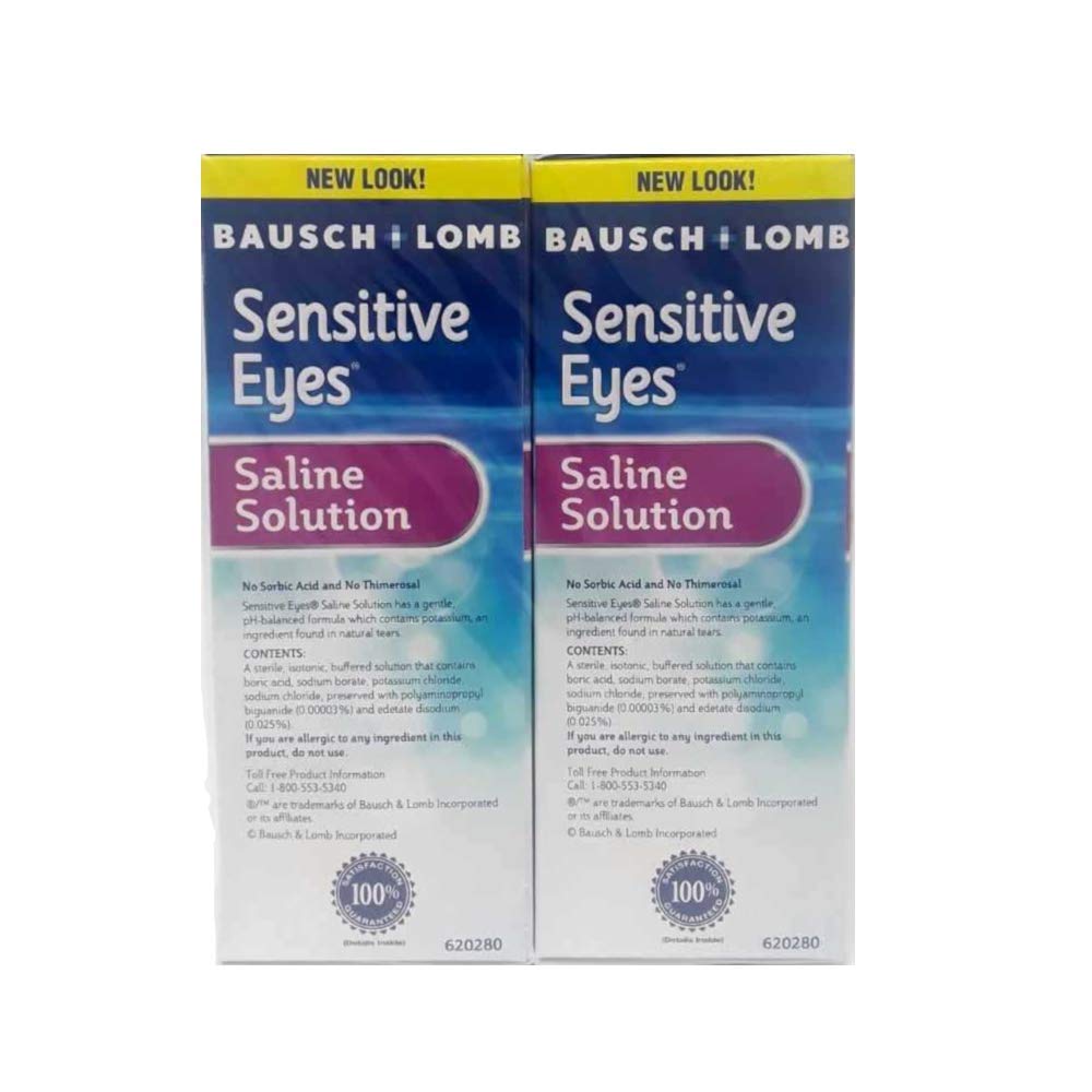 Bausch & Lomb Sensitive Eyes Plus, 12 Fl oz, Twin Pack