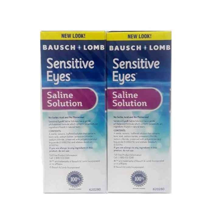 Bausch & Lomb Sensitive Eyes Plus, 12 Fl oz, Twin Pack