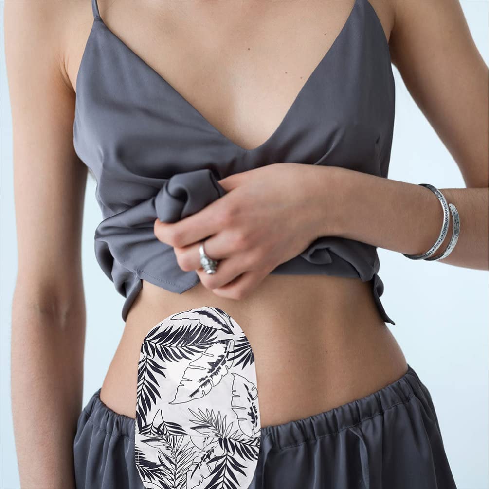 2pcs Ostomy Bag Cover Lightweight Floral Colostomy Bag Protector Flower One- Piece Colostomy Pouch Cover Sleeve