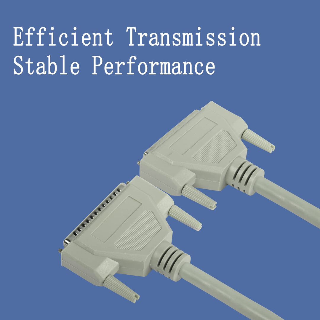 DB37 37Pin Extension Cable Serial D-SUB 37 Pin Printer Parallel Connector Cable Pure Copper Core for Engineering Wiring, Computer and Networks.(4.9FT) (Male to Female)