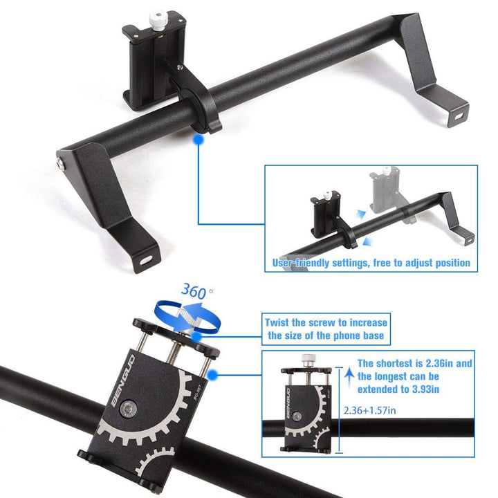 JL JT Metal Cellphone Dash Phone Holder fits for 2018-2020 Jeep Wrangler JL, fits for 2020 Jeep Gladiator Trunk JT, Interior Accessories