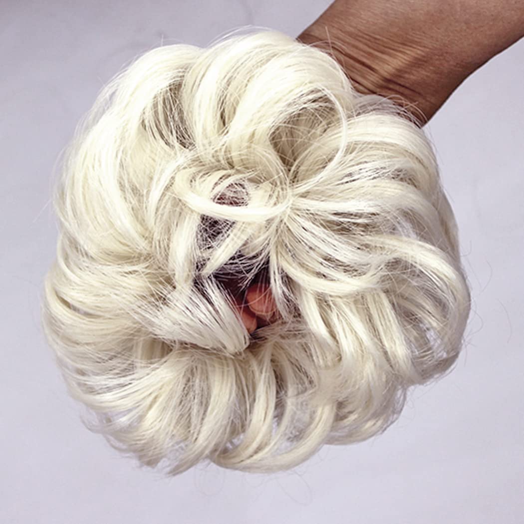 Messy Hair Bun Hair Piece 2Pcs Curly Bun Hair Piece Messy Buns Hair Piece Hair Buns Hair Piece Hair Bun Extension Fake hair scrunchie(60)