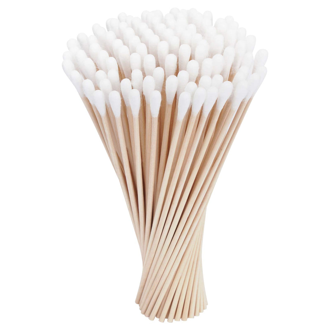 Cotton Swabs for Ears with Long Wooden Sticks 100 Count 6 Inches Cotton Tipped Swabs Wooden Cotton Swabs for Cleaning