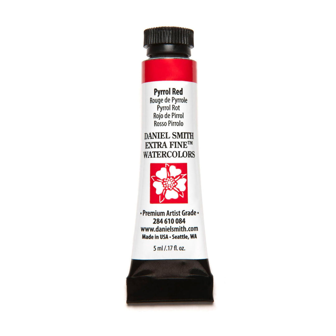 Daniel Smith Extra Fine Watercolor Paint, 5ml Tube, Pyrrol Red, 284610084