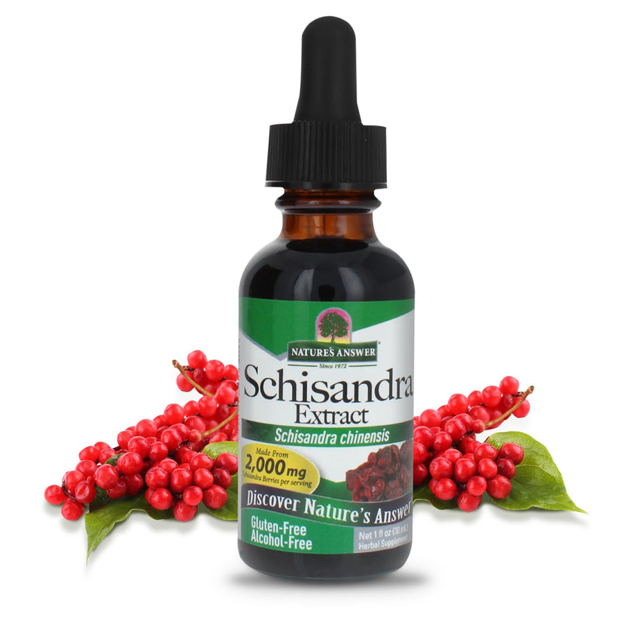 Schisandra Berry Extract - Alcohol Free, Gluten Free, Stress, Fatigue, Relaxing Support - Made in USA - Adrenal Support Supplements for Everyone