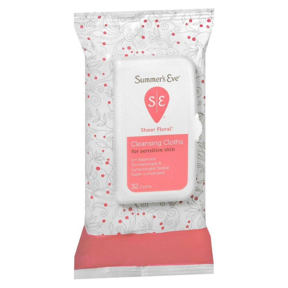 Summer's Eve Soft Cloths Sensitive Skin, Sheer Floral