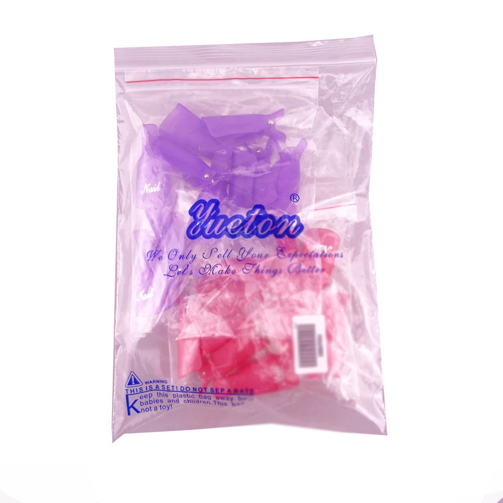 Yueton Pack Of 20 Reusable Nail Art Soak Off Cap Clip Uv Gel Polish Remover Wrap Tool