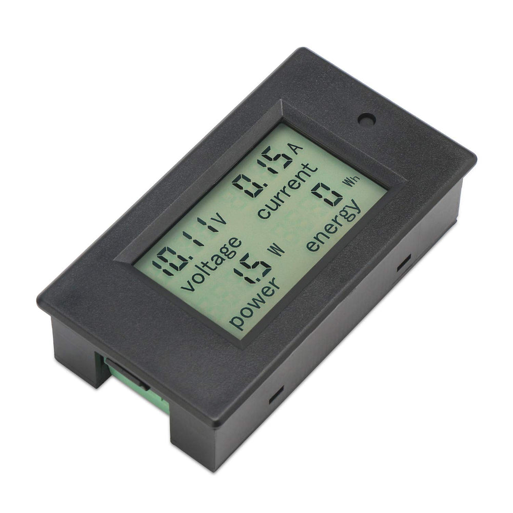 DC Battery Monitor, DC Amp Meter 6.5-100V 12V 24V 48V 100A Digital Multimeter, Voltage Current Power Energy 4-in-1 Tester Gauge DC Volt Amp Watt Detector with LCD Display and Shunt