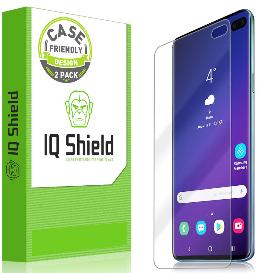 Screen Protector Compatible with Galaxy S10 Plus (S10+ 6.4 inch)(2-Pack)(Case Friendly) Anti-Bubble Clear TPU Film (NOT Compatible with Verizon S10 5G 6.7)(Works with Fingerprint ID)