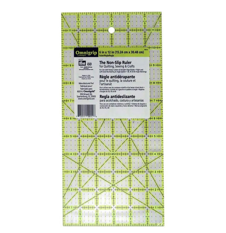 Omnigrip Non-Slip Ruler, 6 x 12