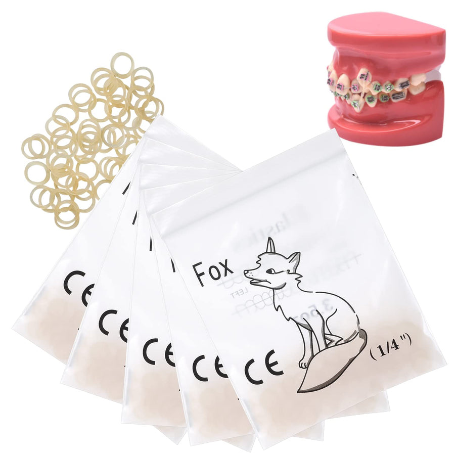 500 pcs Rubber Bands for Braces,elastics for braces Rabbit 4.5 Ounces,Heavy Rubber Traction Bands 3/16 (100 Pieces/Pack)