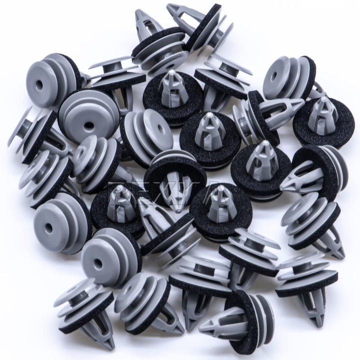 30pcs Gray Door Trim Panel Retainer Clips Rivet Compatible with BMW 51418224781 51410407983 51430141025 E36, E46, E90, E91, E92, E93, F32, F33, F83, E60, E63, X1, X3, X4, X5,X6