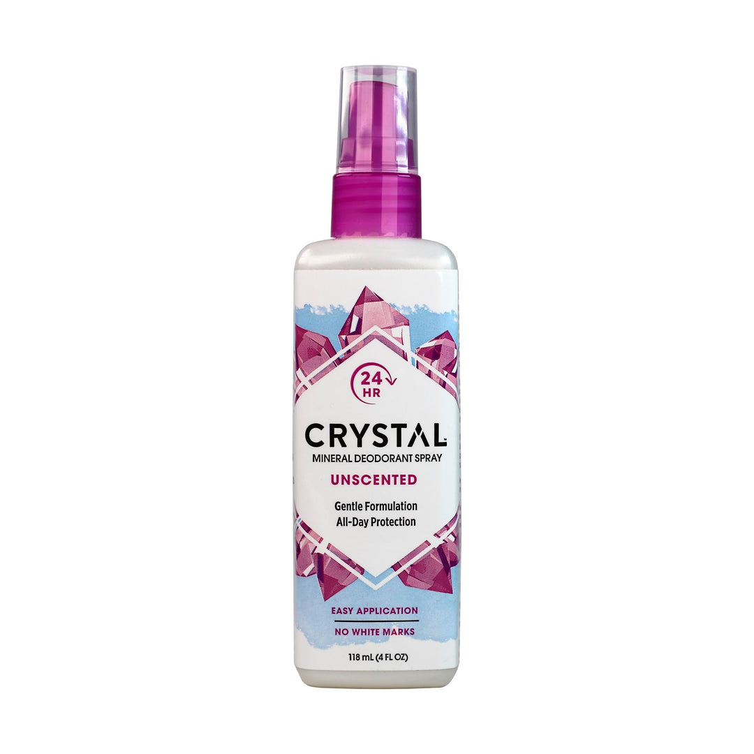 Crystal Body Deodorant Spray, Unscented, 4 Ounce (Pack of 6)