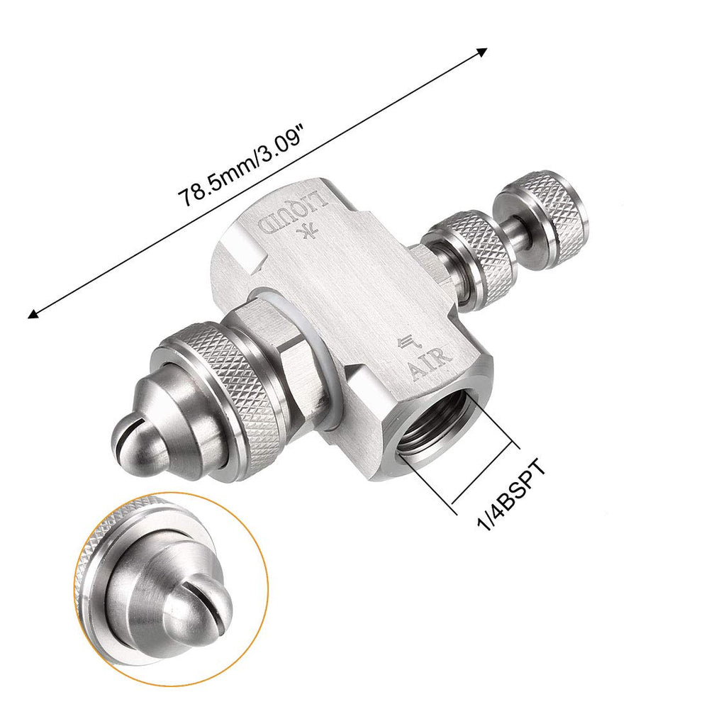 Air Atomizing Nozzle, 1/4BSPT Misting Low Pressure Flat Fan Spray Tip Nozzles