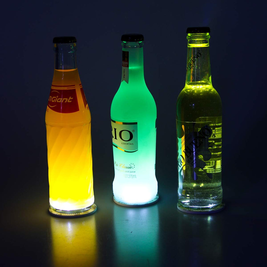 LED Coaster,12 Pcs Led Coasters for Drinks, Led Bar Coaster, Perfect for Party, Wedding, Bar(White)